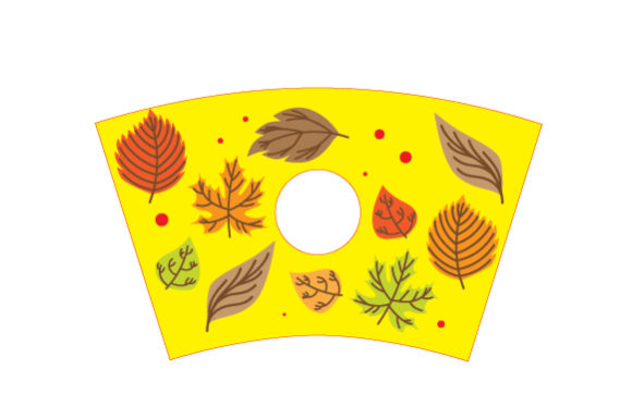24oz Autumn Leaves Tumbler Wrap: Crafts & Cups Amp