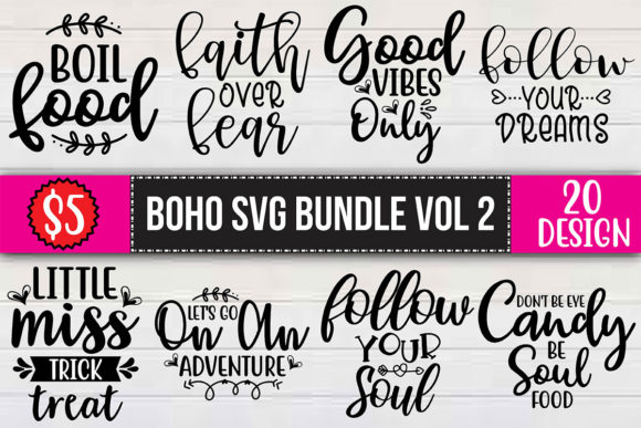 Boho SVG Bundle Vol 2: Design Bundles for Authentic Branding