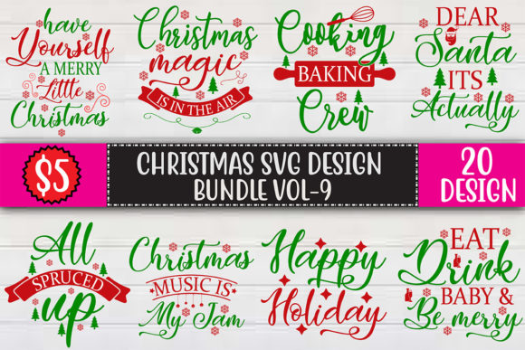 Christmas SVG Design Bundle VoL-9