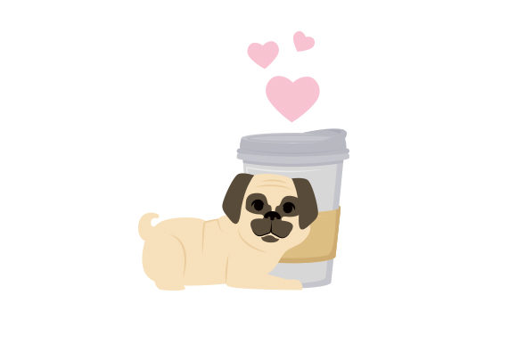 Dog Cuddling Coffee Cup: Crafts & Animals for Local Branding