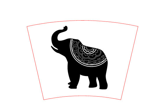 Elephant Mandala Tumbler: Crafts & Mandalas for Commercial Use
