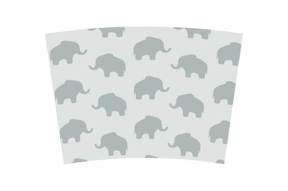Elephant Print Tumbler: Crafts & Animals Design Asset