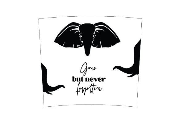 Elephant Remembrance Skinny Tumbler Wrap: Crafts & Cups Amp