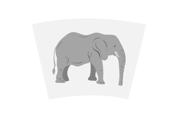 Elephant Themed Tumbler Wrap for Crafts & Cups Amp