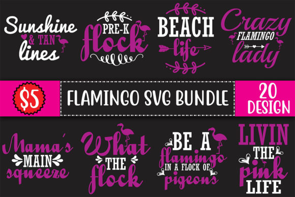 Flamingo SVG Bundle