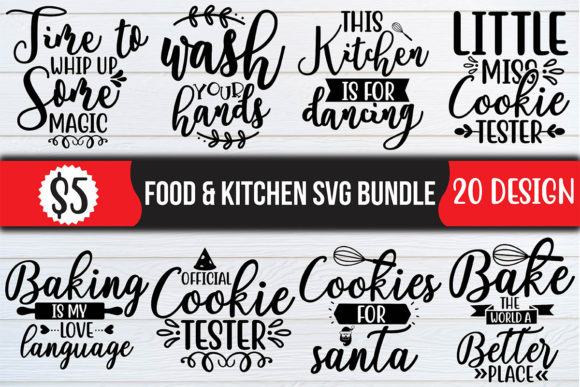 Food Kitchen SVG Bundle: Practical Bundles for Sellers