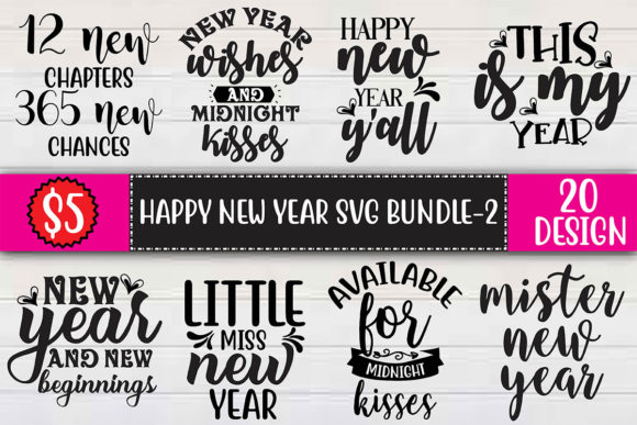 Happy New Year SVG Bundle 2