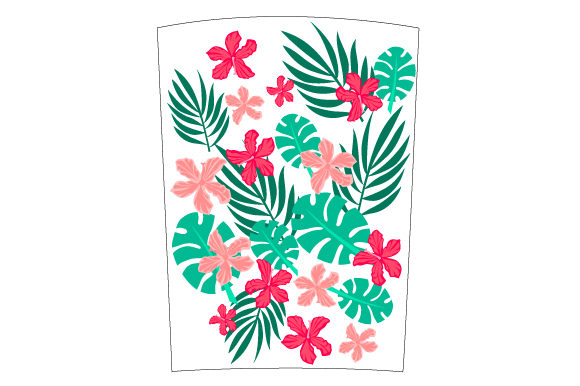 Hawaiian Print Wrap for 16oz Skinny Tumbler