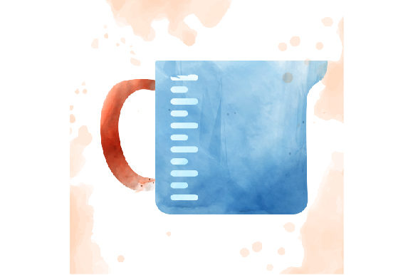 Measuring Cup Watercolor: Crafts & Kitchen Branding Asset