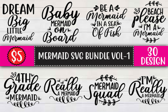 Mermaid SVG Bundle Vol-1: Design Bundles for Whimsical Branding