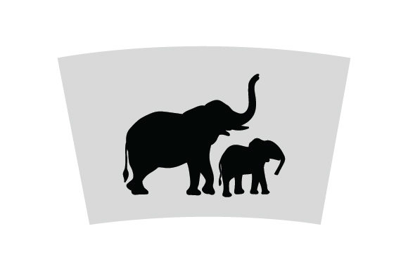 Mother and Baby Elephant Tumbler Crafts