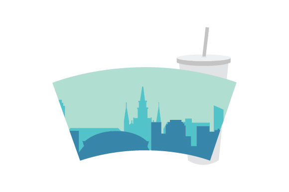 New Orleans Sky Line Tumbler Wrap Crafts Cups Amp