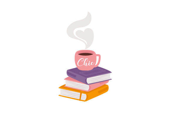 Stack of Books with Coffee Cup: Crafts & Designs Amp