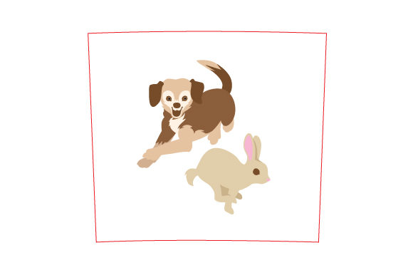 Tumbler Wrap: Beagle Chasing Rabbit — Crafts & Cups Amp